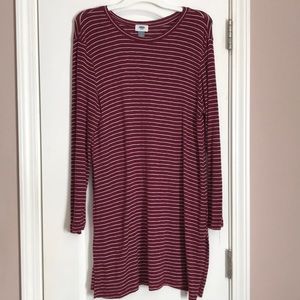 Red and white striped tunic